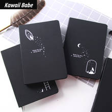 Diary DIY Blank Black Paper Sketch Book Black Star Notebook Hardcover 96sheets Notepad School Office Supply Papelaria 2024 - buy cheap