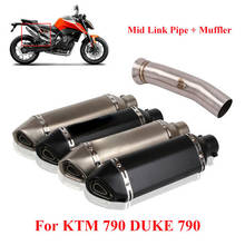51mm Motorcycle Exhaust System For KTM 790 DUKE 790 Escape Muffler Tips Mid Link Pipe Connecting Tube 2024 - buy cheap