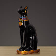 [Hht] deus gato egípcio resina artesanato decoração para casa ornamentos estilo europeu presentes de casamento 2024 - compre barato