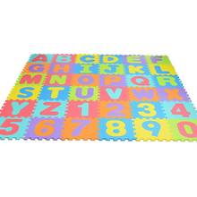 Estera de espuma de rompecabezas para niños, azulejos de espuma entrelazados con letras y números Pop-Out, estera de escalada para bebés, 36 Uds. 2024 - compra barato