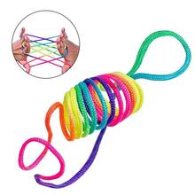 Kids Rainbow Colour Fumble Finger Thread Rope String Game Developmental Toy Puzzle Educational interactive Game toys 2024 - buy cheap
