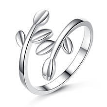 ModaOne New Fashion 925 Sterling Silver Tree Leaves Olive Maiden Opening Rings For Women anel bague femmev gift 2024 - buy cheap
