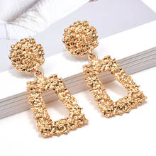 Wholesale Small Size Geometric Gold Metal Dangle Drop Earrings Fine Jewelry Accessories For Women Fashion Pendientes Bijoux 2024 - buy cheap