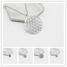 1 Flower of Life Necklace Buddhist Flower of Life Sacred Geometry Jewel Mandala Lotus Pendant Necklace 2024 - buy cheap