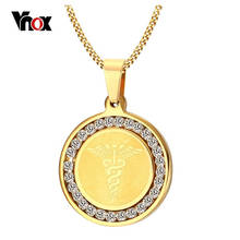 Vnox Medical Alert ID Necklace Pendant Women Men Stainless Steel Chain 2024 - buy cheap