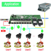 POE reversa 10/100/1000M Gigabit Ethernet switch Ethernet de Fibra Óptica de Modo Único 8 RJ45 UTP & Porta de fibra SC Board SFP3KM 2/20 KM 2024 - compre barato