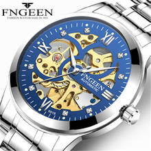 FNGEEN 2020 Top Band Fashion Men's Skeleton Automatic Mechanical Watch Men Sport Business Wristwatch Relogio Masculino Man Clock 2024 - buy cheap