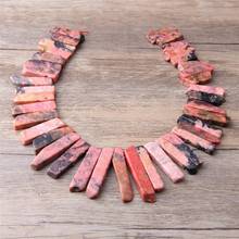 Pingentes de pedra de rosas naturais, pingentes com ponto de vara para joias feitas à mão coroa graduada rosa 2024 - compre barato