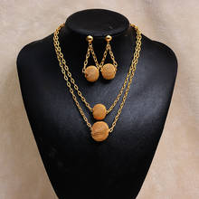 WANDO 24k Fashion Jewelry sets Necklace Earrings,Gold Color African Party Jewelry,Arab Wedding Gifts/Ethiopian New Jewelry 2024 - buy cheap