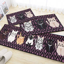 1PC Kitchen Mats Water Absorption Non-slip Cartoon Kitchen Floor Bathroom Doorway Mat Rugs Bath Mat Cat Doormat Carpet 2024 - buy cheap