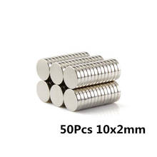 50Pcs 10mm x 2mm Strong Round Cylinder Magnets 10*2 Rare Earth Neodymium NEW 10X2mm Art Craft Connection 2024 - buy cheap