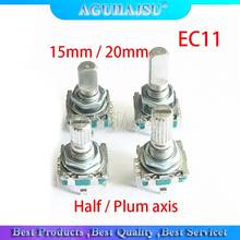 30PCS Half / Plum axis rotary encoder, handle length 15mm / 20mm code switch/EC11 / digital potentiometer with switch 5Pin 2024 - buy cheap