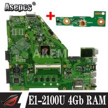 X550WA Motherboard E1-2100U 4Gb RAM For Asus X550 X552W X550WE X550W D552W Laptop motherboard X550WA Mainboard test 100% OK 2024 - buy cheap