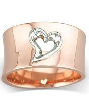 Anel feminino de ouro rosa com desenho de coração, mais novo anel em formato de coração para casamento, festa de noivado e presente de joia com dropshipping, aniversário 2024 - compre barato