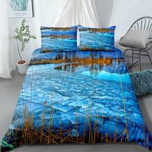 Ice World Bedding Teens Bed Cover Pillowcase Natural Scenery 3D Print Duvet Cover Set Twin Full Queen King Size Bed Linen Set 2024 - buy cheap