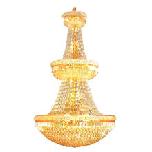 Large Foyer Crystal Chandelier Light Fixture Gold /Chrome Crystal Chandelier Used in Villa hotel duplex buildings Free Shipping! 2024 - buy cheap
