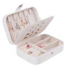 80% HOT SALES!!!Women Jewelry Box Double Deck Portable Ring Earrings Organizer Ornaments Case 2024 - buy cheap