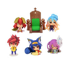 6pcs/set Anime NO GAME NO LIFE Jibril Sora Shiro Kramy Zell Steph PVC Action Figure Collection Model Toy Doll Gift for Kids 2024 - buy cheap