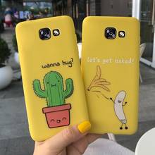 Funda de silicona para Samsung Galaxy A5 A 5 2017, carcasa trasera con Cactus y plátano, A520F, A520, 2017 2024 - compra barato
