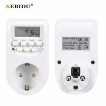 KEBIDU-Interruptor de temporizador Digital, toma de corriente inteligente de ahorro de energía, ajuste programable ajustable del tiempo de reloj/encendido/apagado 2024 - compra barato