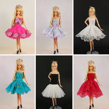15 шт./лот (платье + обувь + вешалки) новая особенность платье для Барби платье модное балетное короткое платье для куклы Барби одежда 2024 - купить недорого