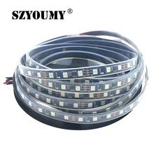 SZYOUMY-Tira de luces LED RGB 5050, lámpara negra de 12V, LEDs 30/60/M, 2811 píxeles, programable, direccionable, Individual, WS2811 2024 - compra barato