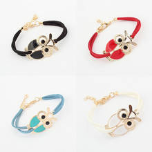 Korean Version Of The Wild Leather Rope Color Owl Bracelet Fashion New Best Selling Bracelet Jewelry Wholesale Explosion Models 2024 - buy cheap