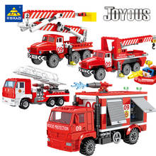 Serie de Bomberos de ciudad, bloques de construcción, plataforma ascendente, escalera de rescate, camión de bomberos, figuras de bomberos, juegos de juguetes, regalo para niños 2024 - compra barato