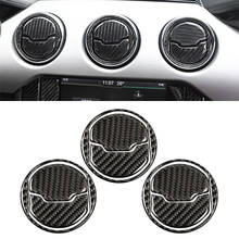 3 Sets Carbon Fiber ABS Car Interior Moulding Air Vent Outlet Frame Trim For Ford Mustang 2015 2016 2017 2018 2019 2024 - buy cheap