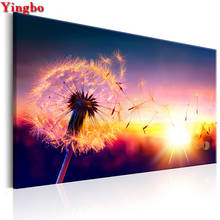 large diy Full drill Round Square Diamond Painting Dandelion sunset scenery Diamond Embroidery Mosaic Rhinestones of Pictures 2024 - buy cheap
