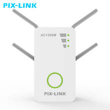 PIXLINK-repetidor Wifi inalámbrico de doble banda, 1200Mbps, 2,4 GHz, 5GHz, AP, extensor de rango AC, enrutador WPS con 4 antenas externas 2024 - compra barato