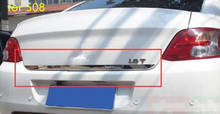 Estilo do carro para peugeot 508 2011-2019 de alta qualidade aço inoxidável tronco bagageira guarnição da porta tira acessórios do carro 2024 - compre barato