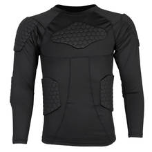 Adult Men Padded Compression Shirt Plus Size Protective T Shirt Chest Back Protector for Cycling  Football Baseball Soccer 2024 - buy cheap