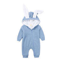 Newborn Baby Cute Rabbit Bunny Ear Warm Rompers Winter Spring Autumn Cotton Polar Fleece Thick Outfits Infant Toddler Clothes 2024 - buy cheap