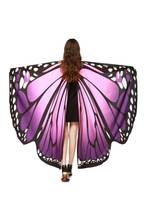 Butterfly Wings shape print Woman's Cloak Scarf Shawl Cape Amice Wrap Tippet Costume Pretend Play Cosplay Gift Plus size 2024 - buy cheap