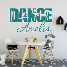 Creative Design DANCE Text Ballet Personlised Dancer Vinyl Interior Art Home Decor Girls Room Decals Dancing Studio Mural 3831 2024 - buy cheap