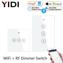 Tuya Wifi Smart Wall Touch Light Dimmer Switch Smart Life APP Remote Control Work with Alexa and Google Home Voice Control Timer 2024 - buy cheap