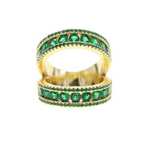 Женское Обручальное кольцо с камнем зеленого цвета 2024 - купить недорого