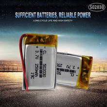 Batería recargable de polímero de litio para juguetes, tacógrafo con luz LED, 3,7 V, 250mAh, 502030, DVR, Bluetooth, auriculares, MP3, MP4, 2 uds. 2024 - compra barato