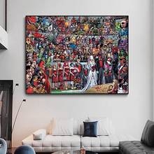 Impresión en lienzo de Los Vengadores de Marvel, pintura de personaje de superhéroe, arte de pared, decoración, póster, Mural para habitación de niños, decoración del hogar y dormitorio 2024 - compra barato