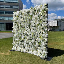Panel de flores decorativas para pared de flores, flores artificiales de seda hechas a mano para decoración de pared para bodas, Baby Shower, fiesta 2024 - compra barato