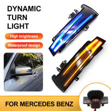 Para mercedes benz w176 w246 w212 w204 cla c117 gla glk w221 cls w218 dinâmico led lado repetidor de luz à prova dwaterproof água acessórios do carro 2024 - compre barato