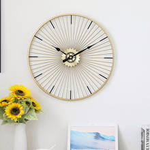 60cm grande redondo relógio de parede metal silencioso relógio de parede design moderno relógios para decoração casa escritório estilo europeu 2024 - compre barato