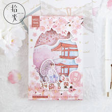 30 unids/set tarjeta de felicitación en idioma Sakura con flores de cerezo y regalo de Año Nuevo 2024 - compra barato