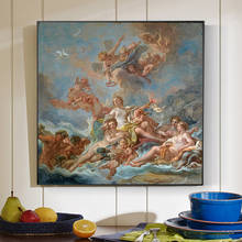 Картина Франсуа Баучер Триумф Венеры, печать на холсте, знаменитая Настенная картина, художественное оформление гостиной, постер для украшения дома 2024 - купить недорого