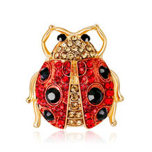 2018 New Korean Simple Colorful Ladybug Brooch Pin for Women Men Cute Insect Rhinestone Fashion Corsage Jewelry Accessories 2024 - buy cheap