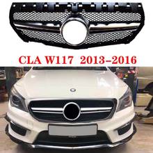 1PCS Black Silver AMG style grille Suitable for CLA class W117 CLA200 CLA250 CLA45 2013-2016without centre logo 2024 - buy cheap