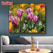 FATCAT Idyllic tulip flowers 5D DIY Diamond Painting Full Square Round Drill Mosaic Diamond Embroidery Sale home decor AE2046 2024 - buy cheap