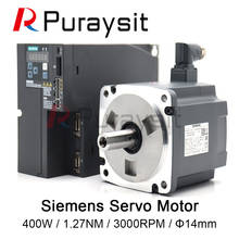 Siemens-Motor de baja inercia V90, 1FL6034-2AF21-1LA1 + 6SL3210-5FB10-4UF1, 400W, 1.27NM, 3000RPM 2024 - compra barato