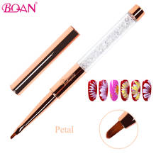 BQAN розово-золотистый гель Кисти Стразы для ногтей кисть Мрамор кисть для рисования, кристаллый акриловый лепесток УФ-гель для ногтей художественная ручка 2022 - купить недорого